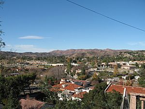 View of Agoura Hills looking from southern edge of the Historic Quarter in December 2006