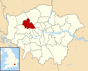 Brent shown within Greater London