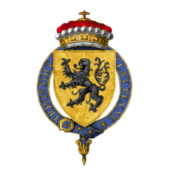 Coat of arms of Sir John Welles, 1st Viscount Welles, KG
