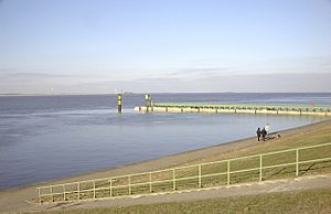 Estuary mouth Weser Bremerhaven