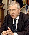 Jack Straw meeting with Rumsfeld at Pentagon, May 19, 2005, cropped