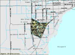U.S. Census Bureau map of Kendall showing boundaries