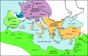 Mediterráneo año 800 dC