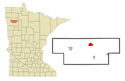 Location of Plummer, Minnesota