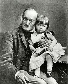 Richard Owen with his granddaughter