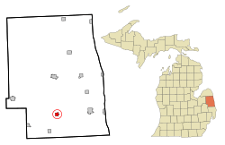 Location of Peck, Michigan