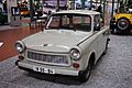 Small white Trabant in a museum