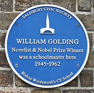 William Golding's Plaque at Bishop Wordsworth's School