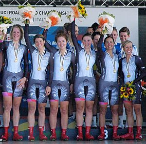 2013 UCI Road World Championships – Women's team time trial (podium 1)