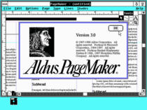 Aldus Pagemaker on Windows 2.0