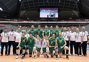 Australia men's national volleyball team at the Men's World Olympic Qualification Tournament in Japan