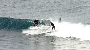 Bells beach surfers