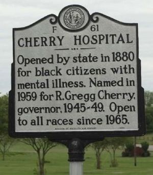 Cherry Hospital Highway Historical Marker - Goldsboro, NC