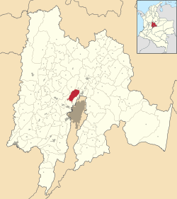 Location of the town and municipality of Tenjo in Cundinamarca Department