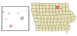 Location of Marble Rock, Iowa