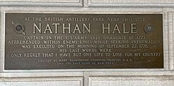 Hale Yale plaque
