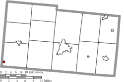 Location of Christiansburg in Champaign County