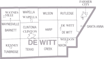Map of DeWitt County Illinois