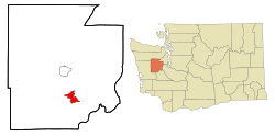 Location of Shelton, Washington