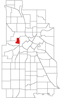 Location of Sumner-Glenwood within the U.S. city of Minneapolis