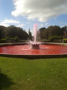 Pink fountain Welwyn Garden City