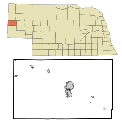 Location of Terrytown, Nebraska