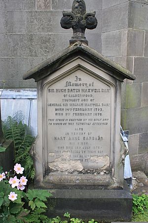 The grave of Sir Hugh Bates Maxwell, St Johns, Edinburgh