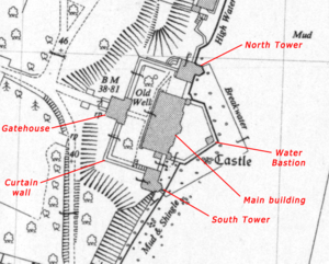Upnor Castle OS map annotated