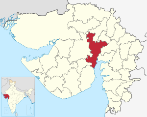 Ahmedabad district location in Gujarat