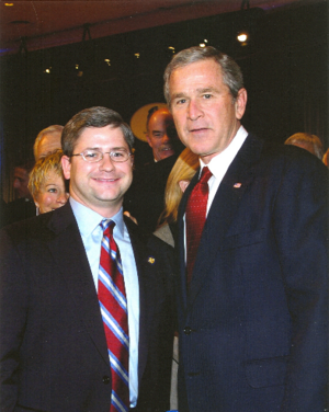 George W. Bush with Patrick McHenry