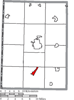 Location of Camden in Preble County
