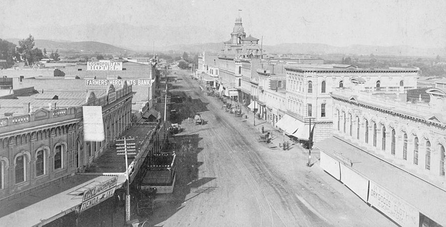 North Main Street looking north from Temple, T.E. Stanton, 1886