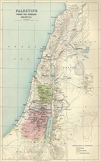 Yehud Medinata (in pink) under the Persian Empire