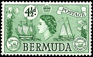 Stamp Bermuda 1953 4.5p