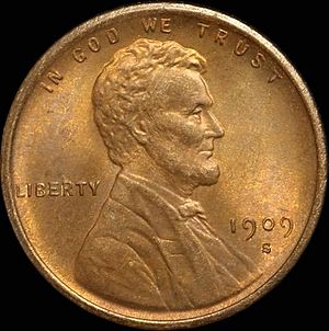 1909-S VDB Lincoln cent obverse