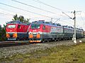 4ES5K-004 and 2ES10-139 (3ES10) - EXPO-1520 train parade 2017