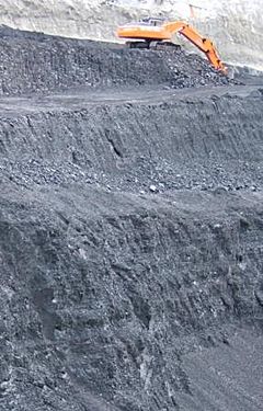 A mountain of coal