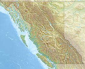 Map showing the location of Grand Canyon of the Stikine