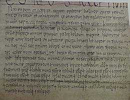 Charter S 1281, Add 17971, dated 904 Werfrith Bishop of Worcester to Wulfsige, his reeve