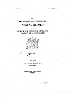 Cover of AHAC Annual Record 1918