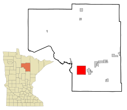 Location of the city of Cohassetwithin Itasca County, Minnesota