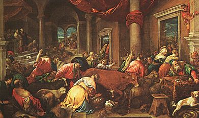 Jacopo Bassano - The Purification of the Temple, The National Gallery, London