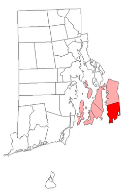 Location of Little Compton in Newport County, Rhode Island