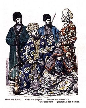 Man from Khiva, Emir of Bukhara, Teke Turkmen, Girl from Samarkand, Police Soldier from Bukhara