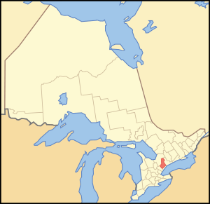 Map showing York Region's location in Ontario