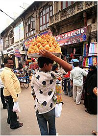 Samosa vendor on the streets of Hyderabad