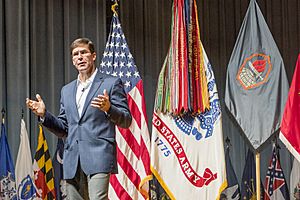 Secretary of the Army Dr. Mark T. Esper visits Fort Gordon and the future U.S. Army Cyber Center of Excellence, Georgia, June 7, 2018. (U.S. Army photo by Daniel Torok)
