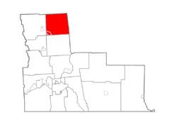 Map highlighting Triangle's location within Broome County.