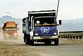 Trucks loaded with supplies to aid Kurdish refugees