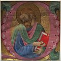 Belbello da pavia, santo con libro, 1450 ca.
